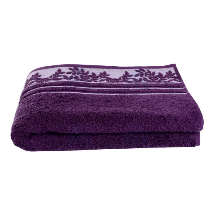 Serviette jacquard 550 GSM F869 100X150cm violette x1 pièce