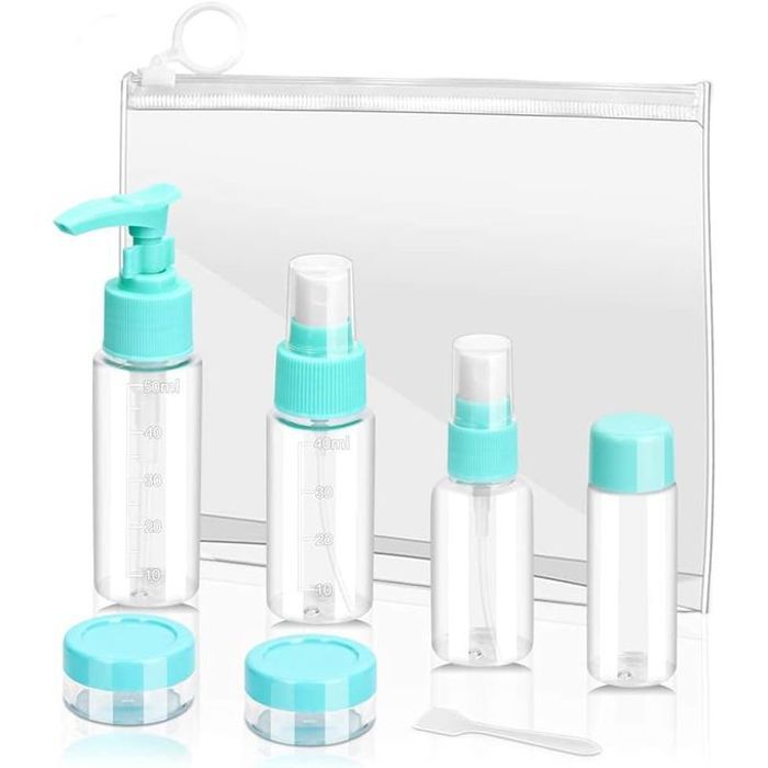 Ensemble de bouteilles distributrices de voyage, 7 pcs