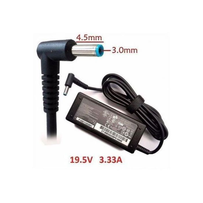 Chargeur HP PC Portable 19.5V 3.33A 65W - Adaptateur Secteur pour Ordinateur Portable HP