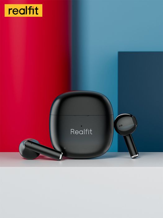 Écouteurs intra-auriculaires - REALFIT - F1 - Bluetooth - Type-C - Noir