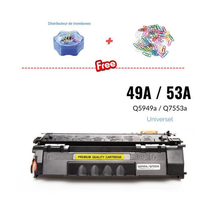 Toner 49A / 53A compatible ( Distributeur + trombones offert )