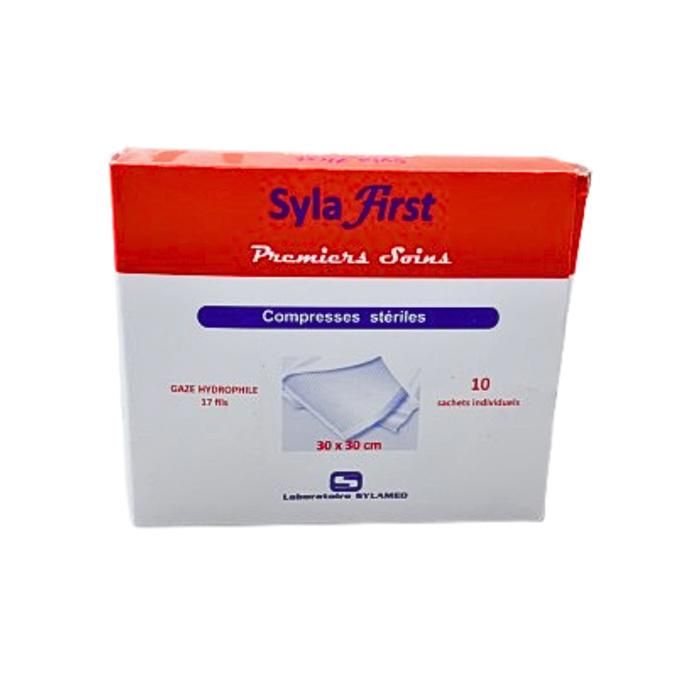 Sylafirst Compress Sterilies 30x30 Bte De 10 Pieces