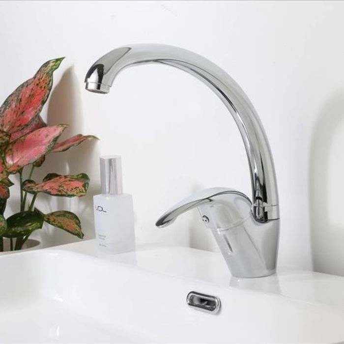 Robinet mitigeur de cuisine chromé Sur table Bonne qualité