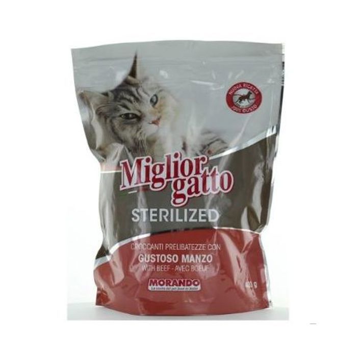 Morando Croquettes de Bœuf Stérilisées pour Chat 400Gr