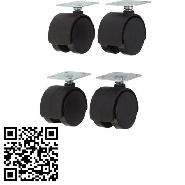 Fx Tools roulettes doubles avec platine et système pivotant