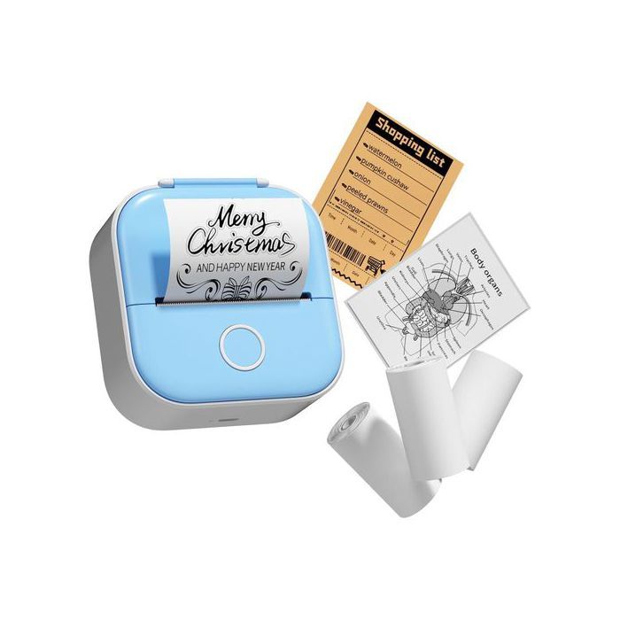 Imprimante thermique d'autocollants, imprimante sans encre Bluetooth sans fil pour scrapbooking et journal,