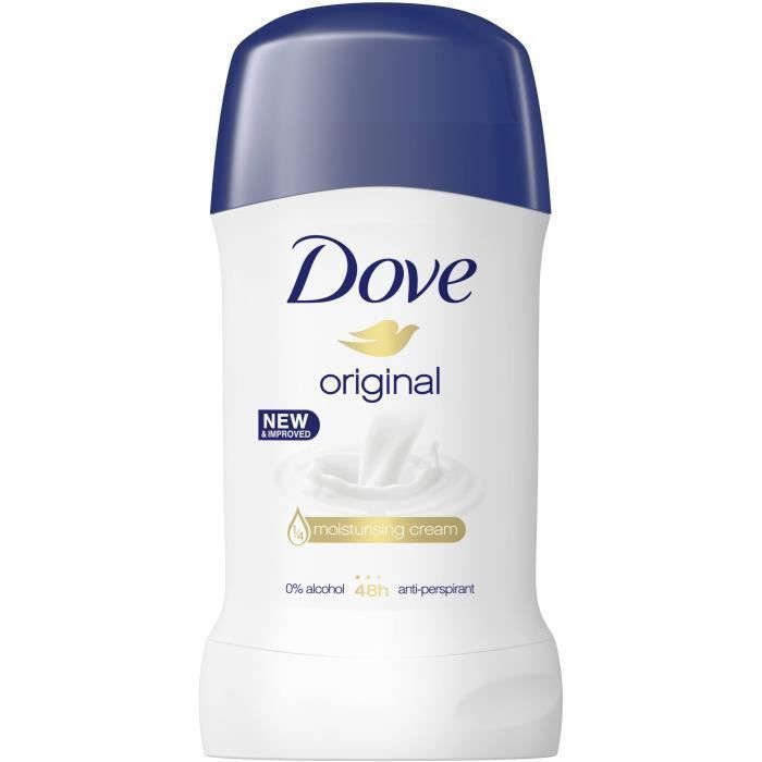Déodorant stick - DOVE - 24H - 0% alcool - 40 mL - Mixte