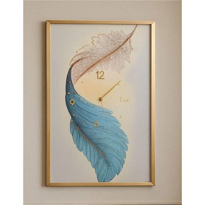 cadre tableau avec horloge 43x63cm