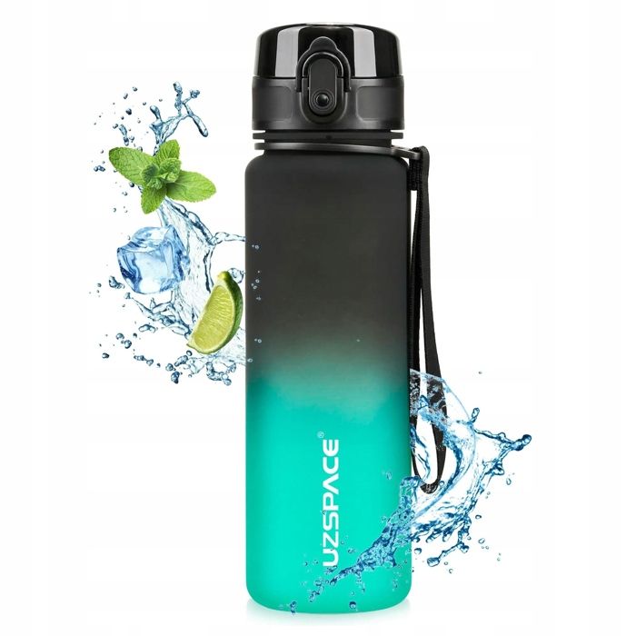 Gourde - Uzspace - Tritan - 500 ml - Noir & Vert - Mixte