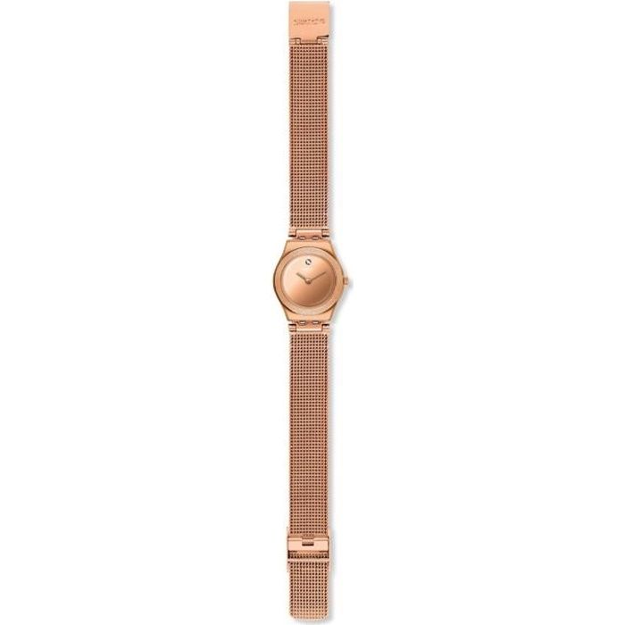 Montre - SWATCH - Luminescent Rose - Acier inoxydable - Bracelet maille milanaise - Quartz Swiss Made