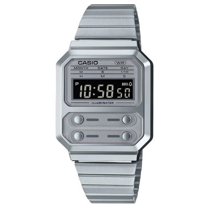 Montre unisexe - CASIO - Vintage Collection - Chronomètre - Rétroéclairage LED - Étanche 5 Atm