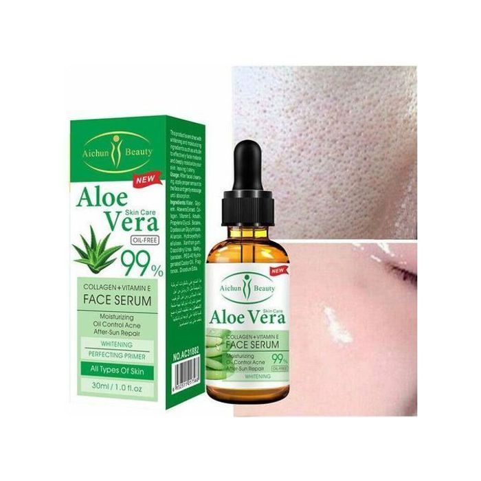 Aichun Beauty Gel d'Aloe Vera Naturel Acide Hyaluronique Pur Collagène Sérum 30ml
