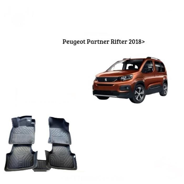 Tapis Auto Sur Mesure Pour Peugeot 2008 (2013-2019) – Set Avant – Anti-dérapant – Fabriqué En Italie