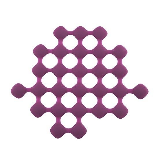 S- PLAT TRIVET SILICONE MAUVE 24.5 X21.0 CM