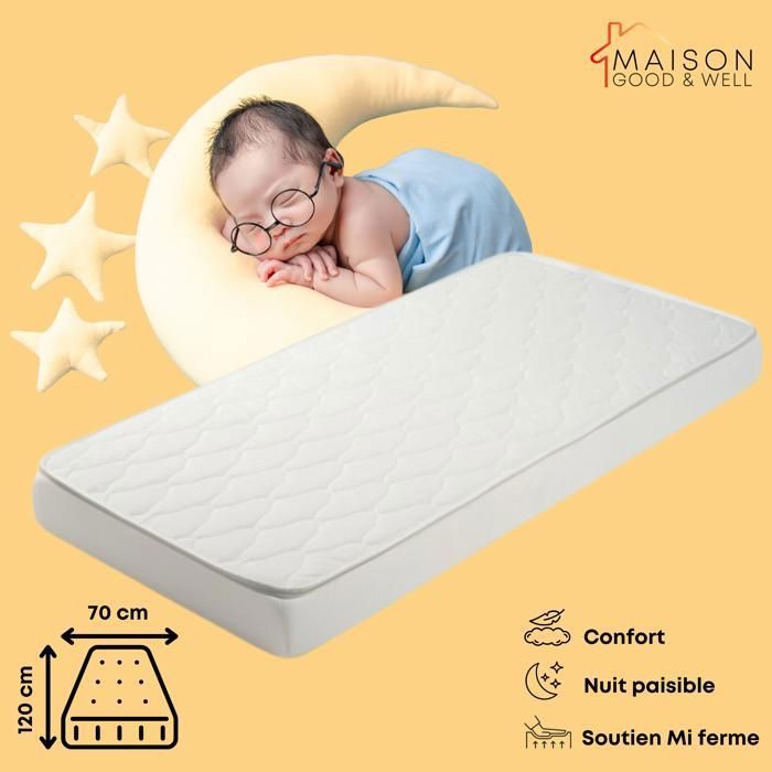Matelas bébé  70 x 120 cm