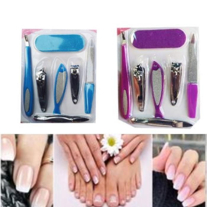 Ensemble professionnel d'outils de soin des ongles en acier inoxydable (Couleur aléatoire)