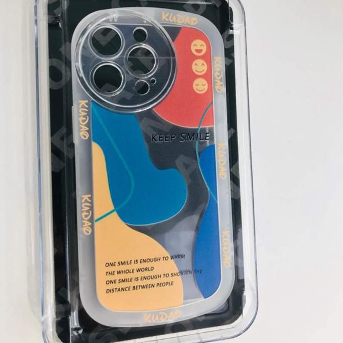 COQUE TELEPHONE - YOYOSO - Phone 14 - Multicolore - Transparent - Sourire