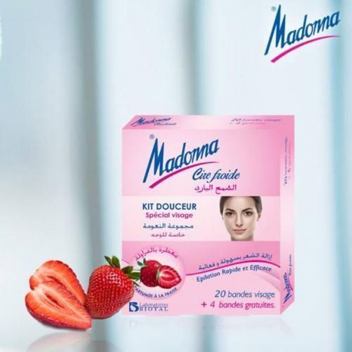 Madonna cire froide kit douceur spécial visage Parfum La Fraise