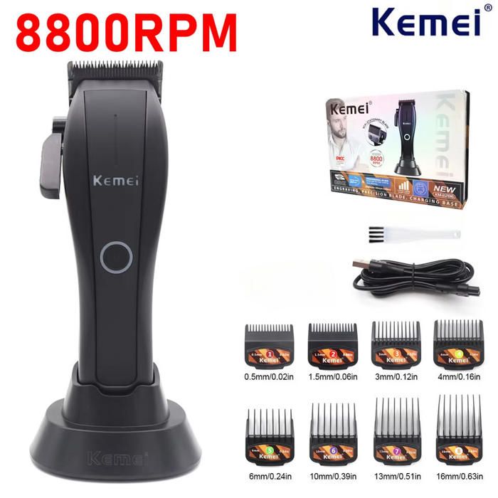 Kemei KM-2286 Professionnel Tondeuse À Cheveux pour Hommes USB Base Chargeur Machine De Coupe De Cheveux DLC Lame Tondeuse À Cheveux