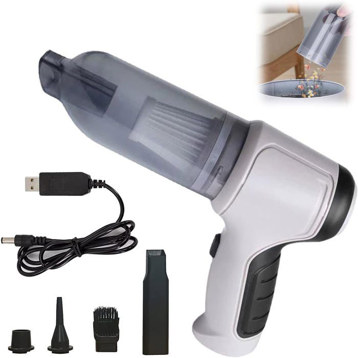 Aspirateur sans fil portable 3 en 1 avec puissance d'aspiration - Idéal pour voiture et maison
