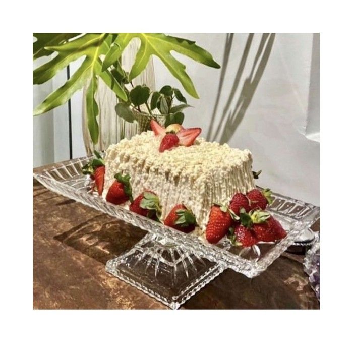 Plat de présentation - Cristalline - 34x16cm - Acacia - Résistant à l'humidité - Rectangulaire