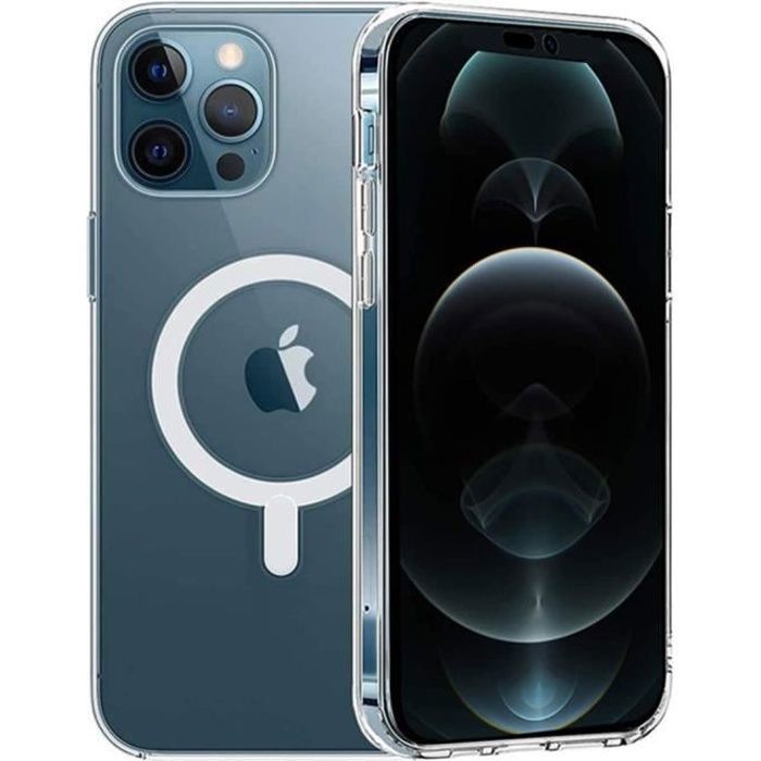 Coque de Protection - Phonillico® - iPhone 14 PRO MAX - Silicone Transparent - Chargement sans fil - Magsafe