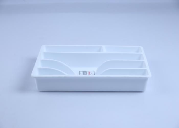 Plateau à Couverts - EP - PM 31x26cm - Plastique - Blanc - Non compatible lave-vaisselle
