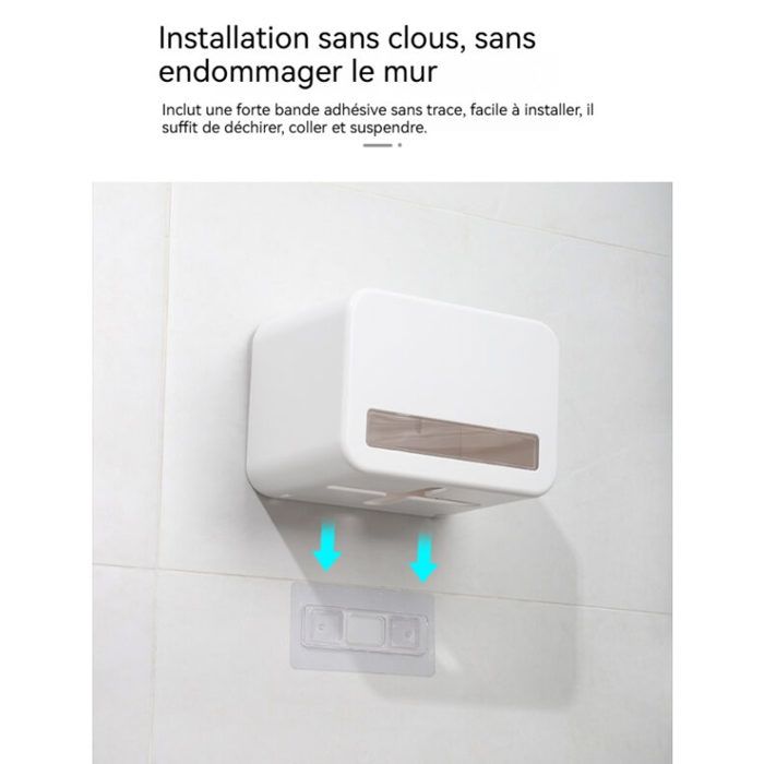 Boîte murale pour papier toilette et mouchoirs (modèle universel)