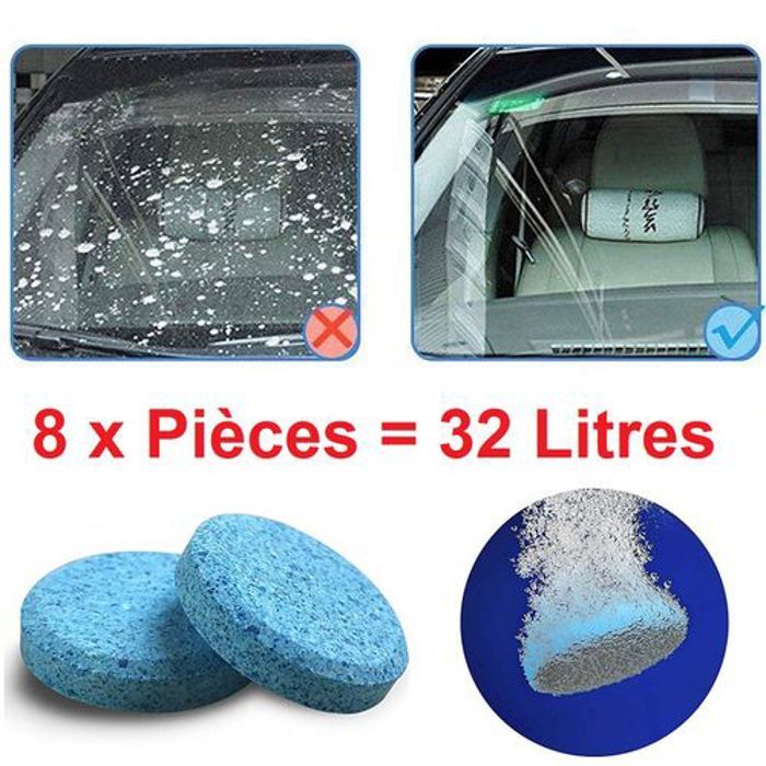 8 Pièces (Anti-Pluie) Lave-Glace, Nettoyant Pare-Brise Voiture Auto