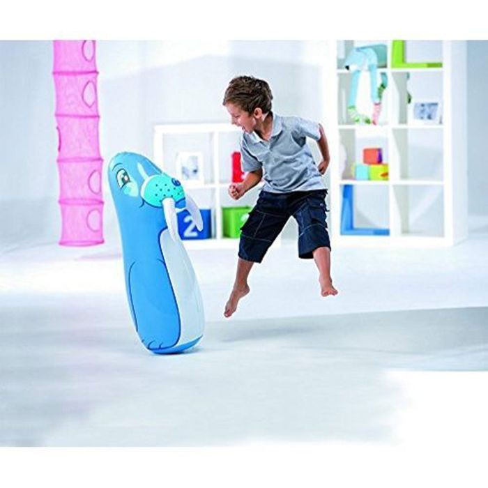 Bestway 3D Phoque de mer Sac de Frappe Gonflable pour Enfants Boxant Animal 91cm +3 ans