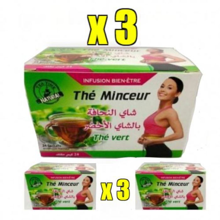Minceur Thé vert pour perdre du poids et graisse( pack de 3)