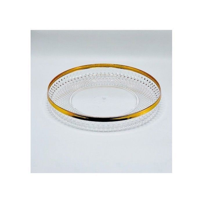 Saladier - Acacia - Acrylique rayé doré - 32.5 cm - Résistant à l'humidité - Compatible lave-vaisselle