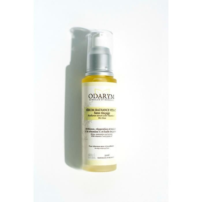 Sérum - Vitamine C - Cheveux Secs et Cassants - 50 ml - Anti-frisottis - Huiles de Ricin et Jojoba