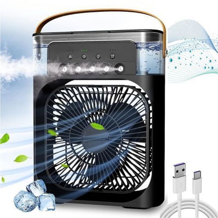 Climatiseur - Portable - 3 en 1 - Électrique - Refroidisseur d'air - Ventilateur d'humidification, COLOR ALIATOIRE