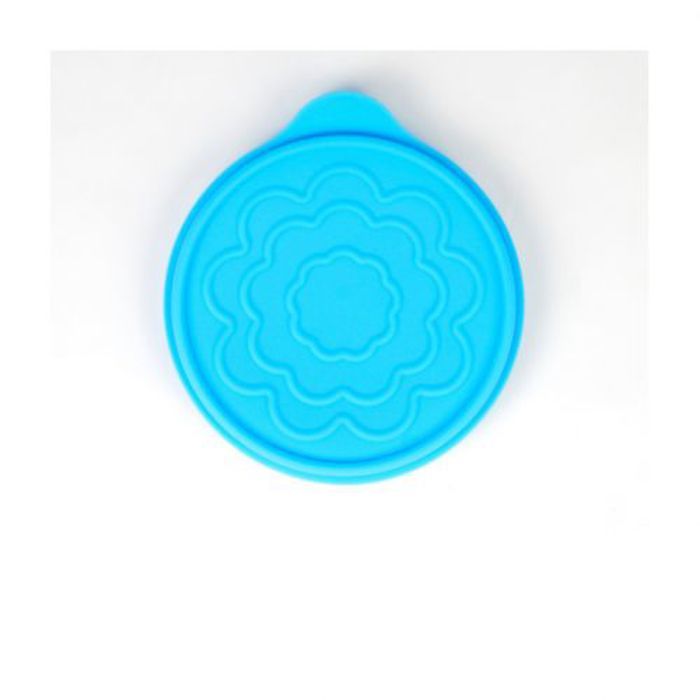 Boite de repas alimentaire pliable en silicone Carrée Bleu