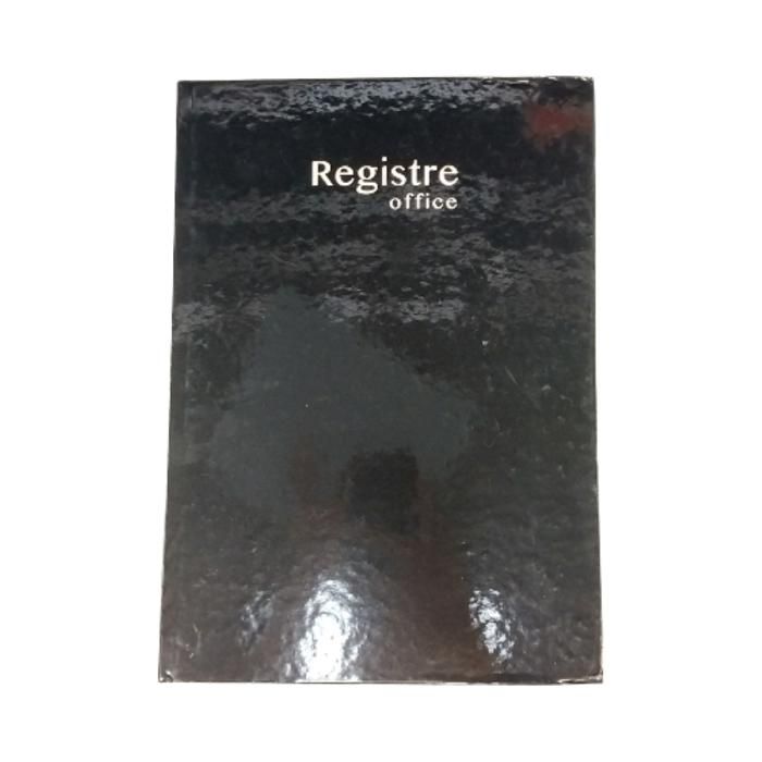 REGISTRE UNI 4 MAINS 21X29,7 384P COUV NOIR