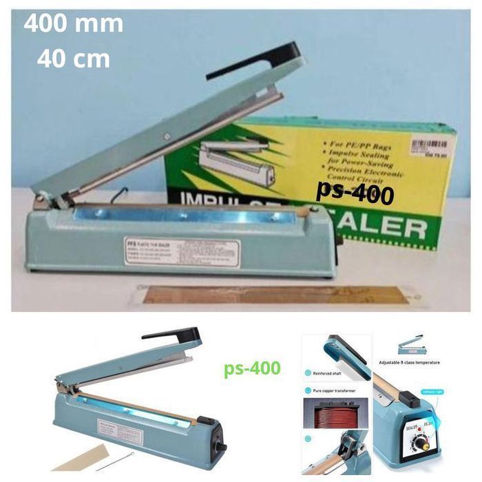 Soudeuses thermique à impulsion  sacs et sachets plastique PE-PP professionnelles 40 CM ,IMPULSE SEALER 400 mm for PP/PE BAGS