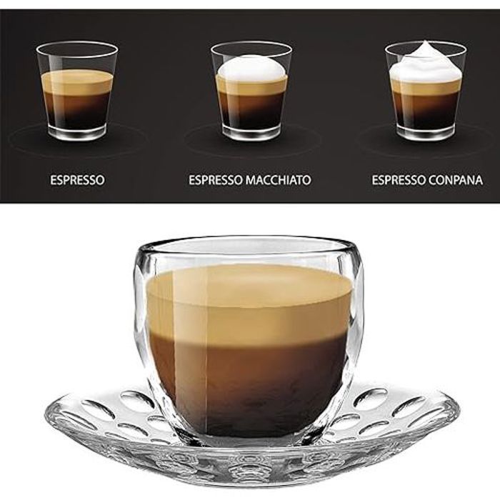 Tasse de Café Verre avec Soucoupe