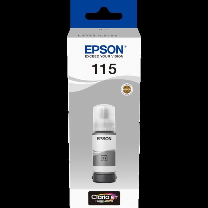 Bouteille d'encre 115 Gris EcoTank d'origine (C13T07D54A)