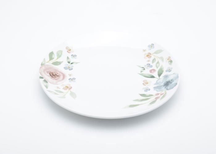 Assiette Plate - MARQUE Inconnue - Ronde - Porcelaine - 19,3CM - Décorée