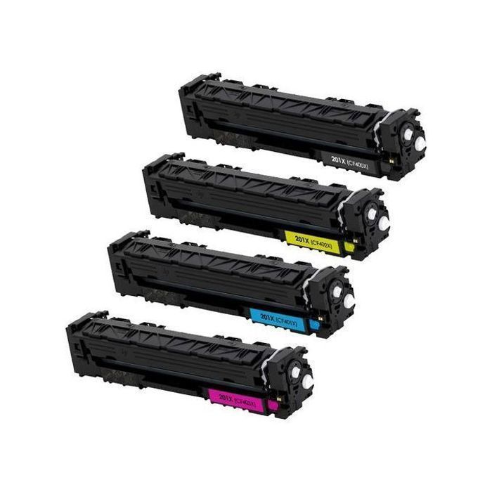 Toner compatible HP CF400A (HP 201A) Pack 4 couleurs