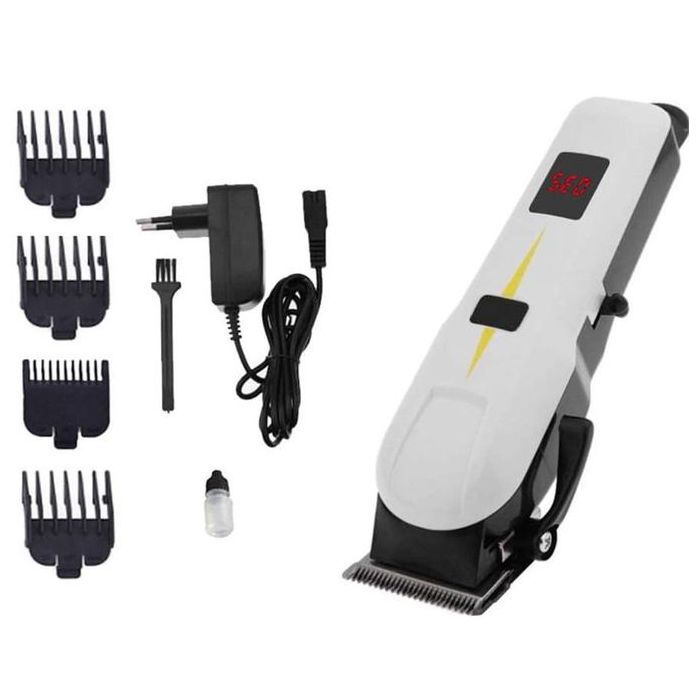 Tondeuse Cheveux Électrique Professionnel, Tondeuse Lame en Acier Inoxydable Auto-Affûtées Faible Bruit Ecran LED