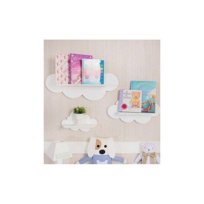 Nuages Etagére en bois Décoration chambre enfants
