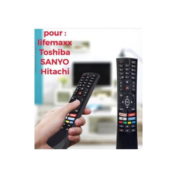 Télécommande télévision pour lifemaxx, Toshiba,SANYO,Hitachi
