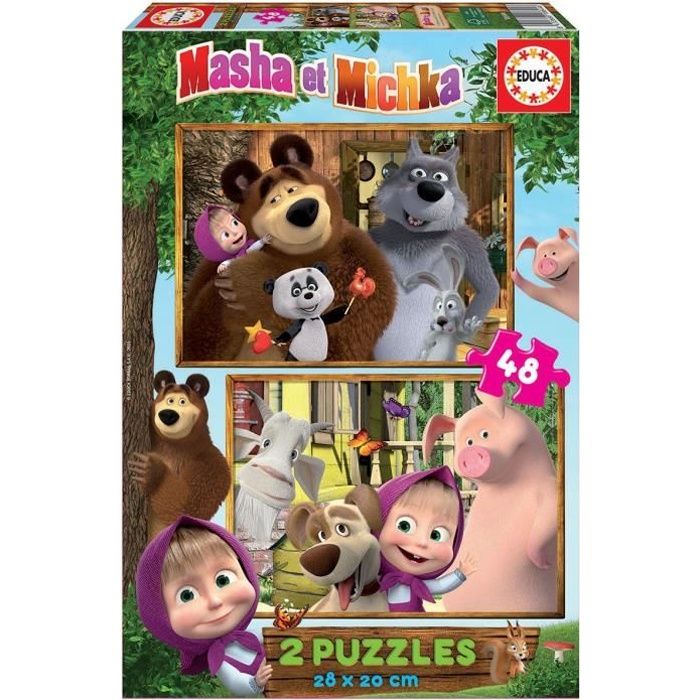 EDUCA - Puzzle - 2X48 MASHA ET MICHKA