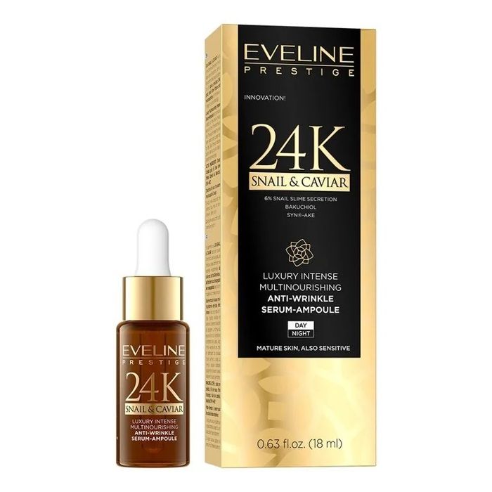 Sérum - Eveline Cosmetics Prestige 24k Escargot & Caviar - Anti-rides - 18ml - Tous types de peau