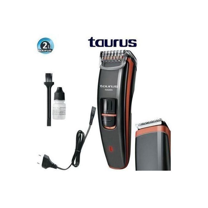 Tondeuse Rechargeable - Taurus - Hades - Lames Acier Inoxydable - Autonomie 50 min - Sans Fil