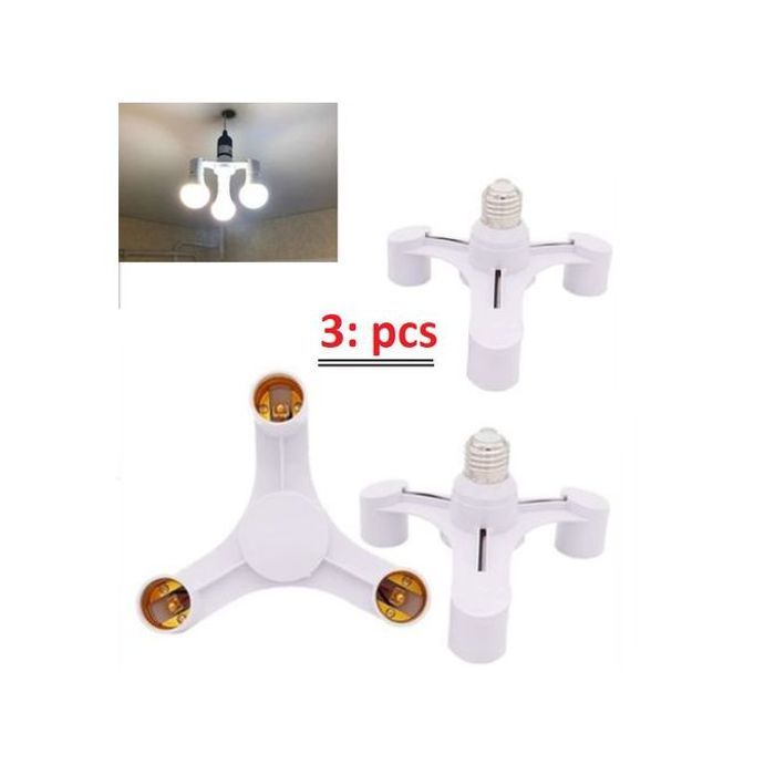 Adaptateurs e27 3x1 avec support pour 3 ampoules