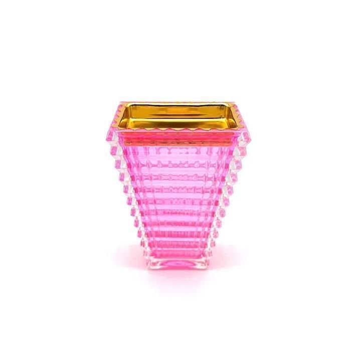 Brûleur d'encens - Mbikhra - 1106-1 - Verre - Rose - Rectangulaire