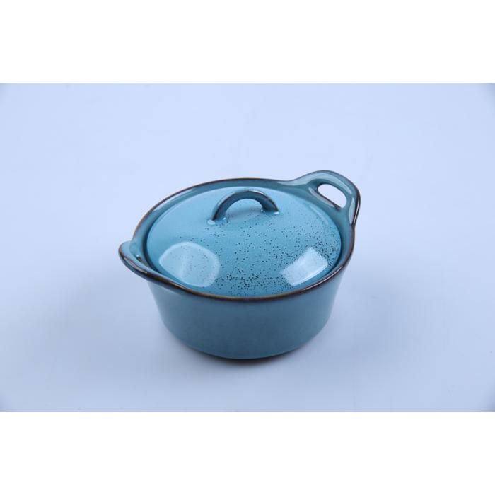 Bol avec couvercle en grès 400 ml R24597
